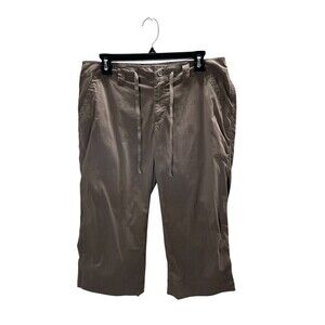 Eddie Bauer Pants Women's Size 10 Brown Cotton Blend Drawstring Waist